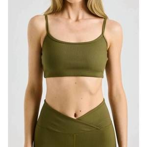 NEW YEAR OF OURS ribbed bralette in dark olive